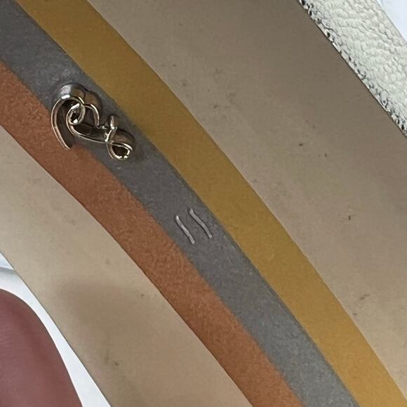 Sam Edelman Robyn Leather Ankle Strap Heel Gold I3433L4700 Women's 11M Tried On - Picture 10 of 11